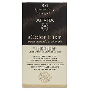 APIVITA MY COLOR ELIXIR Μόνιμη Βαφή Μαλλιών N3.0 Καστανό Σκούρο