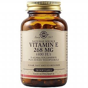 SOLGAR Natural Source Vitamin E 268 mg (400 IU) 50 Softgels