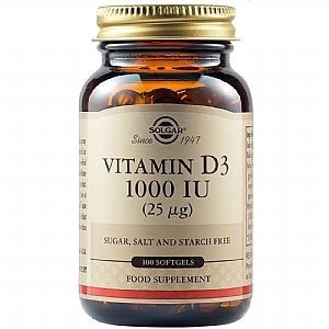 SOLGAR Vitamin D3 1000iu 25μg 90tabs
