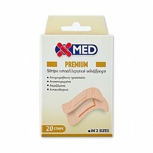 XMED PREMIUM Strip Yποαλλεργικό Aδιάβροχο 20strips in 2 sizes