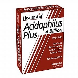 HEALTH AID - Acidophilus Plus 4 Billion with FOS - 30caps